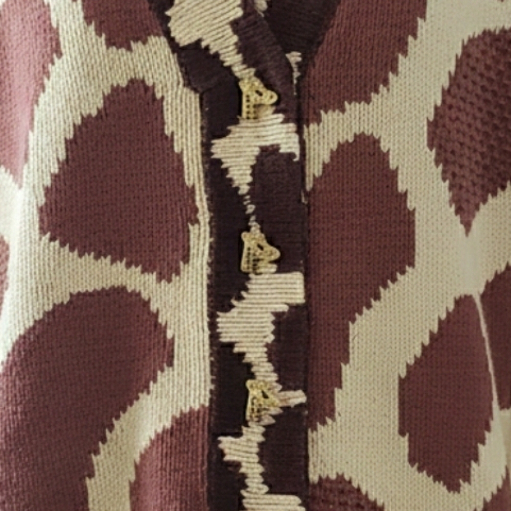 Storybook Knits Cream and Brown Giraffe Cardigan Sweater - Picture 2 of 8